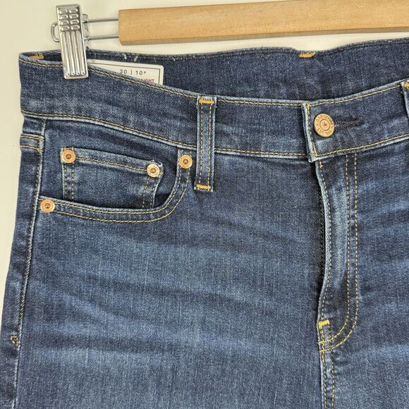 GAP Jeans Size 30 Classic Straight Medium Blue Denim Stretch Mid Rise Cropped - Picture 5 of 16